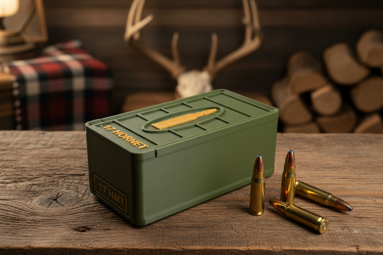 17 Hornet Ammo Box – Hunting Cabin